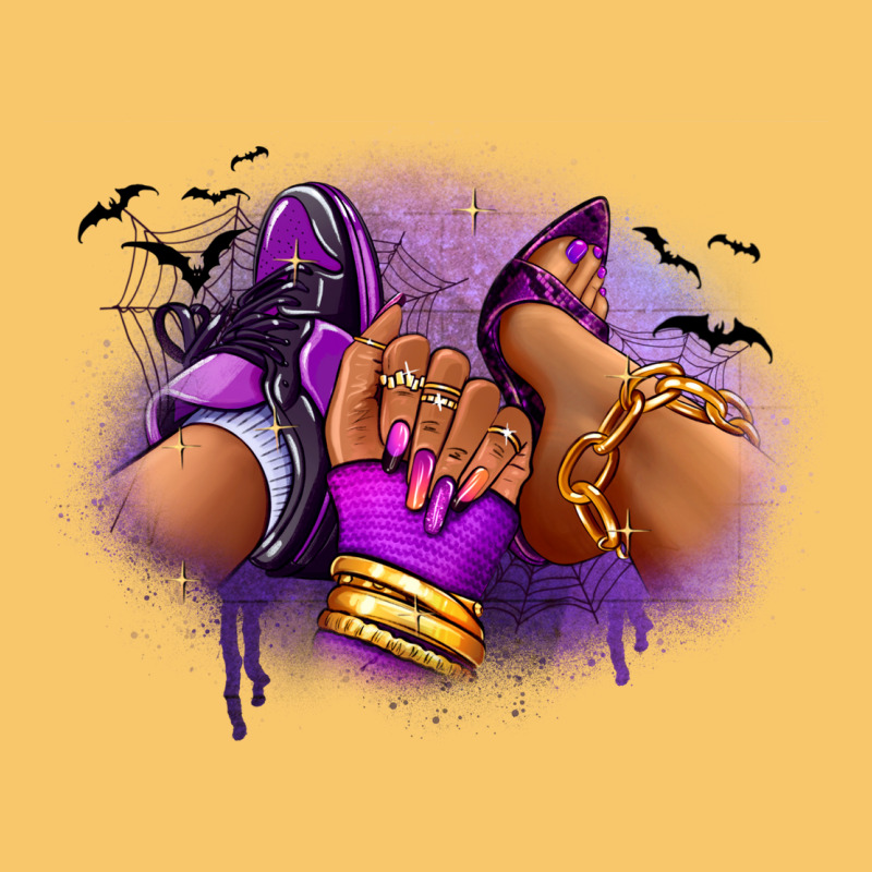 Halloween Sneaker And Heel Afro Woman Vintage Hoodie by RanaPortraitStore | Teevron