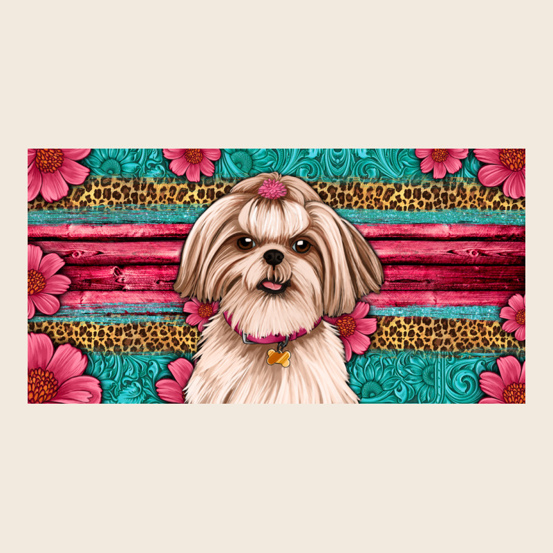 Western Shih Tzu License Plate Design Zipper Hoodie by JahusDesignShop | Teevron