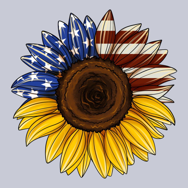 American Flag Sunflower Heavyweight Hoodie by Jasminsmagicworld | Teevron