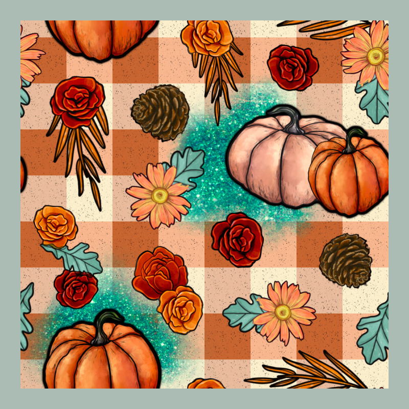 Floral Pumpkins Seamless Pattern Classic Tee by BundleAndBundleShop | Teevron