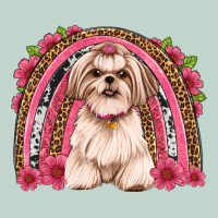 Shih Tzu Floral Rainbow Zipper Hoodie | Teevron