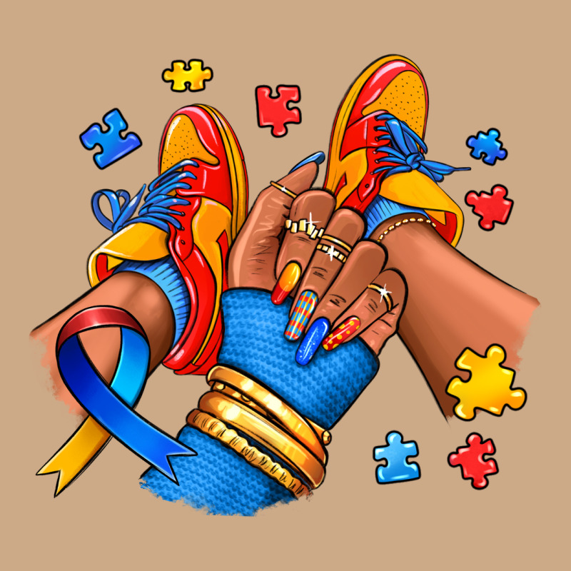 Autism Afro Girl Sneakers Vintage Hoodie by RanaPortraitStore | Teevron