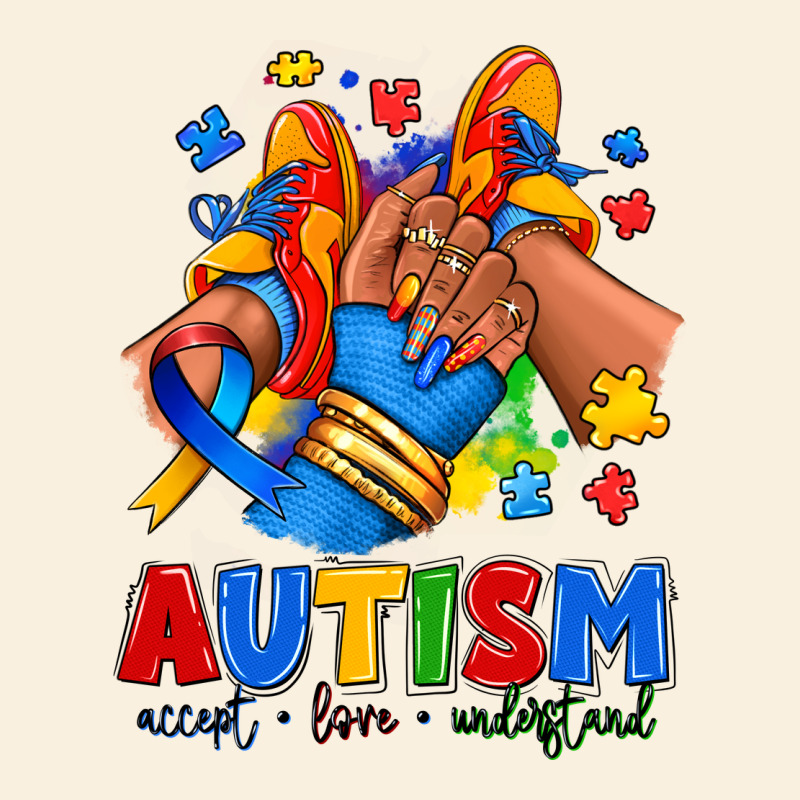 Autism Accept Love Understand Afro Girl Sneakers Vintage Hoodie by RanaPortraitStore | Teevron