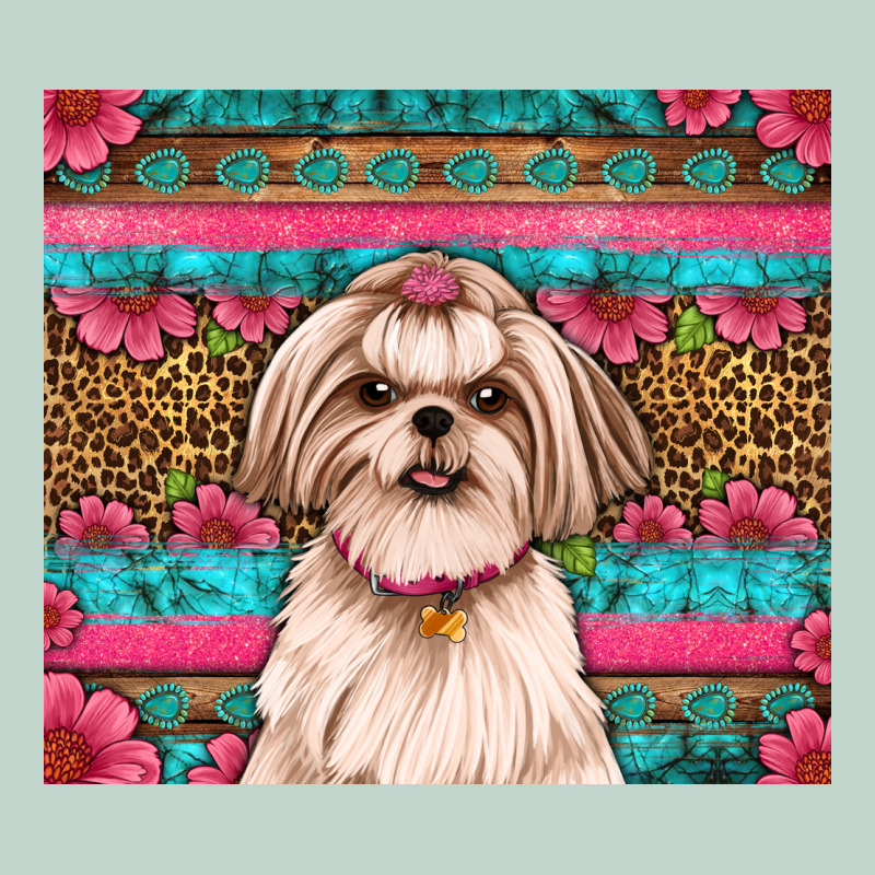 Shih Tzu Floral Tumbler Zipper Hoodie by JahusDesignShop | Teevron