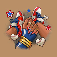 Baseball Afro Girl Sneakers Vintage Hoodie | Teevron