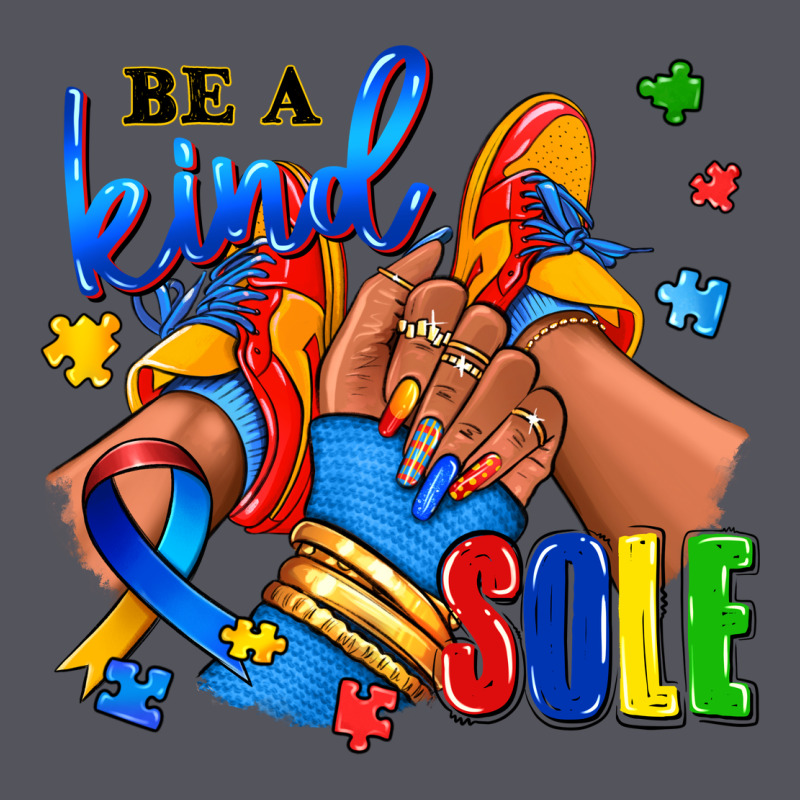 Be A Kind Sole Autism Afro Girl Sneakers Vintage Hoodie by RanaPortraitStore | Teevron