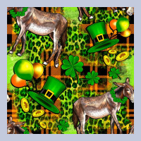 St. Patrick's Donkey With Leprechaun Hat Seamless Long Sleeve Tee | Teevron