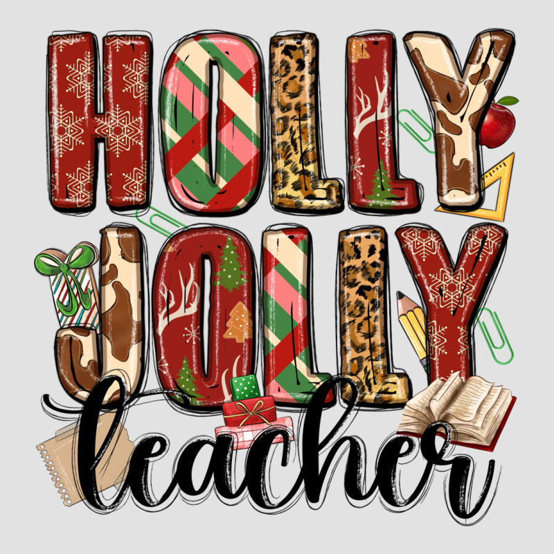 Holly Jolly Teacher Premium Hoodie by MaliasSmallBusiness | Teevron