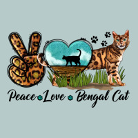 Peace Love Bengal Cat Heavy Core Tee | Teevron