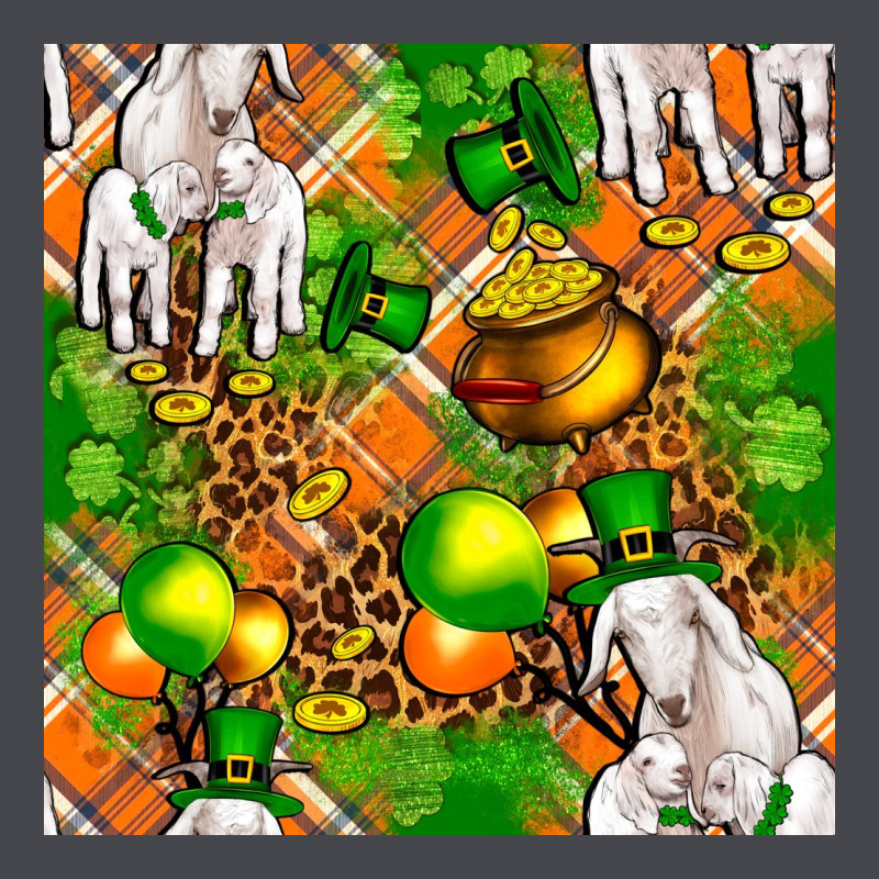 St Patricks  Goat Family With Balloons Seamless Long Sleeve Tee by FaDigitalArtStudio | Teevron