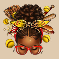 Softball Afro Messy Bun Heavyweight Sweatshirt | Teevron