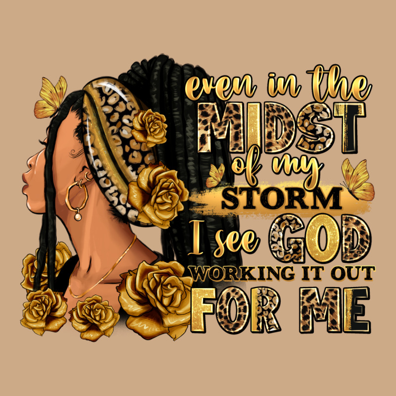 Even In The Midst Of My Storm Afro Woman Vintage Hoodie by RanaPortraitStore | Teevron