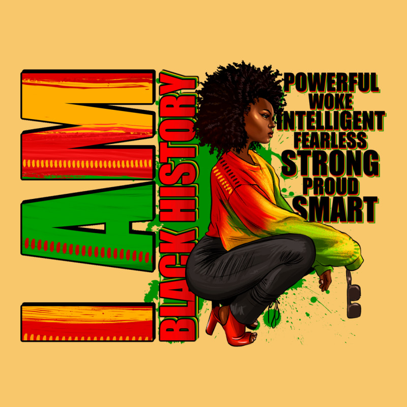 I Am Black History Afro American Woman Vintage Hoodie by RanaPortraitStore | Teevron