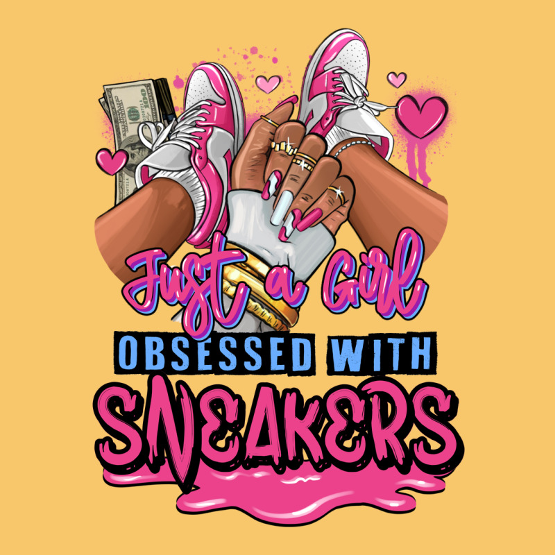Just A Girl Obsessed With Sneakers Vintage Hoodie by RanaPortraitStore | Teevron