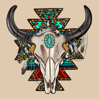 Western Aztec Bull Skull With Gemstone Heavyweight Sweatshirt | Teevron