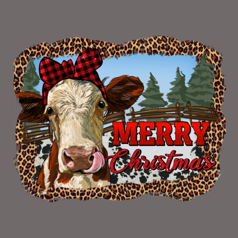 Merry Christmas Heifer Cow With Farm Urban Heavy Tee by RanaPortraitStore | Teevron