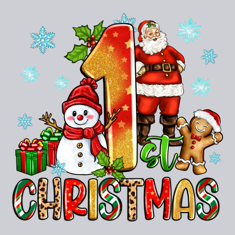 1st Christmas Santa And Snowman Heavyweight Sweatshirt by Zillion Design Studio | Teevron