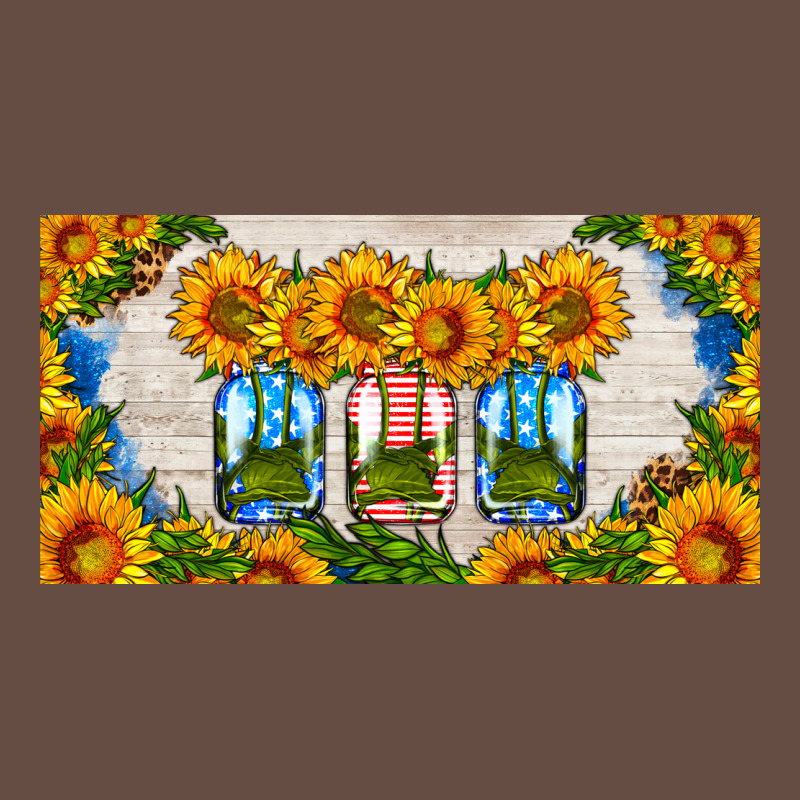 American Mason Jar Sunflower License Plate Long Sleeve Tee by HRA Design Shop | Teevron