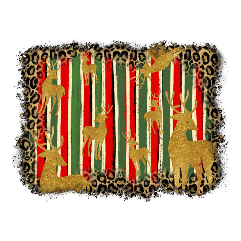 Christmas Reindeers Leopard Background Heavyweight Hoodie by BarkalooDesign | Teevron