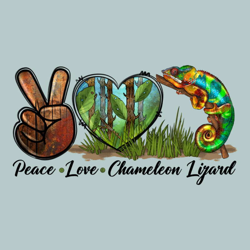 Peace Love Chameleon Lizard Heavy Core Tee by LillyAllenDesigns | Teevron