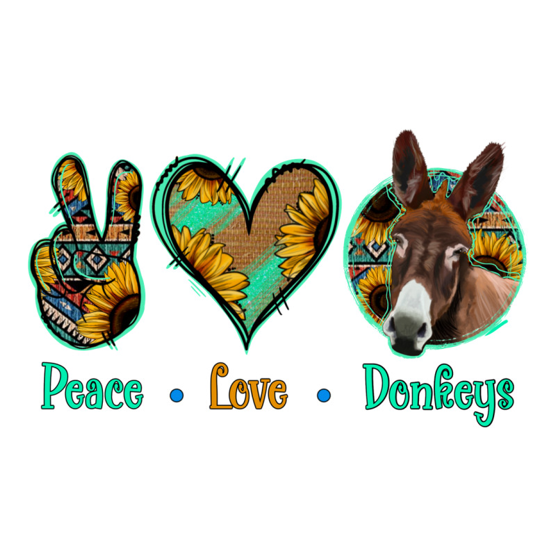 Peace Love Donkeys Premium Sweatshirt by Jasminsmagicworld | Teevron
