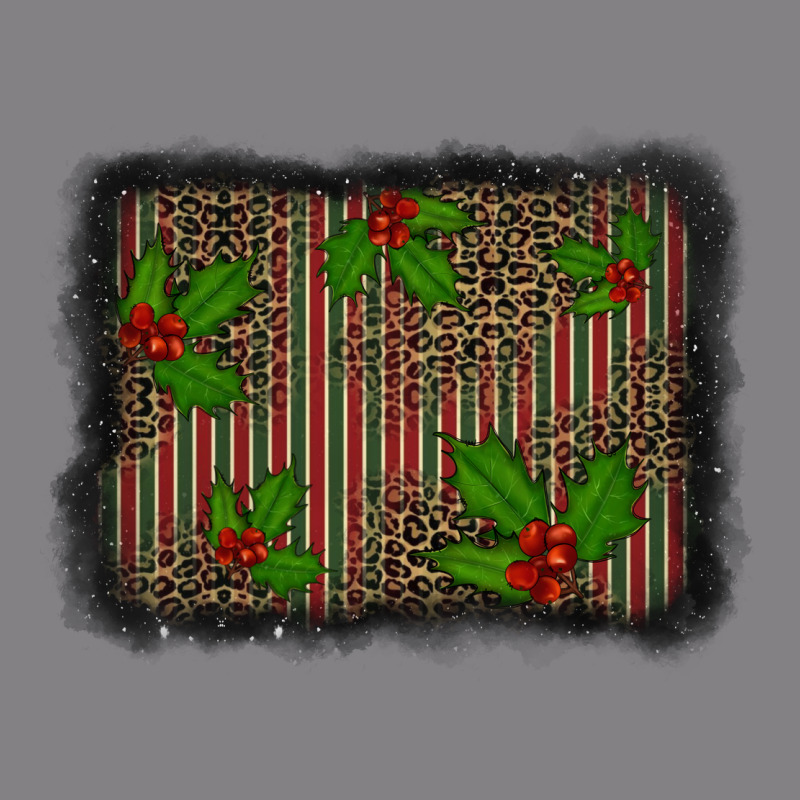 Christmas Plaid Leopard Mistletoe Background Heavyweight Hoodie by BarkalooDesign | Teevron