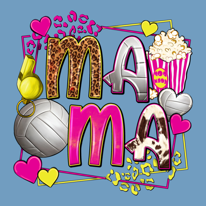 Mama Volleyball With Popcorn Urban Heavy Tee by texasbilliewilder | Teevron