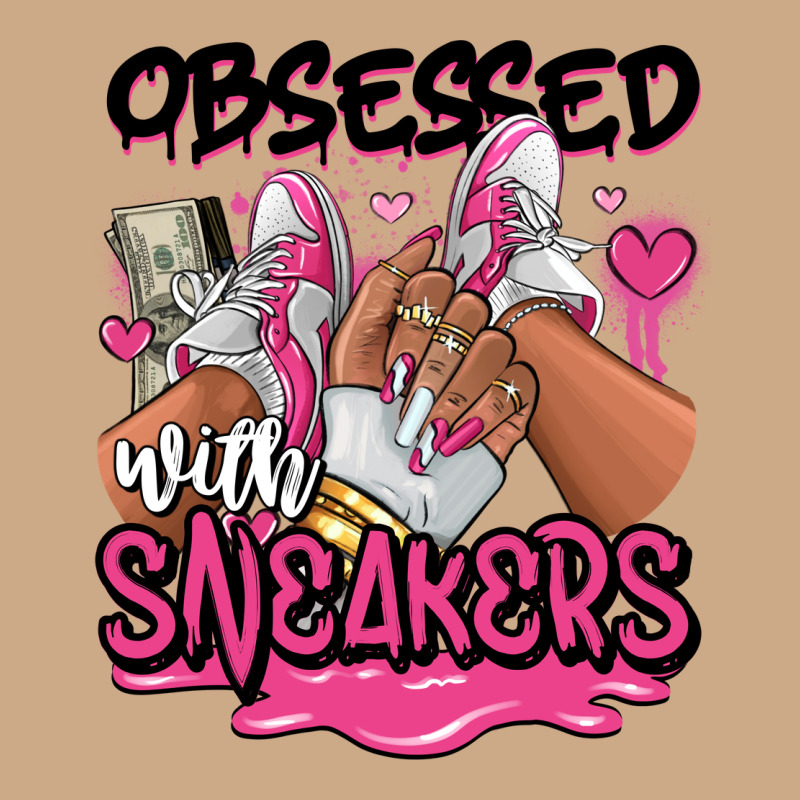 Obsessed With Sneakers Pink Afro Woman Vintage Hoodie by RanaPortraitStore | Teevron