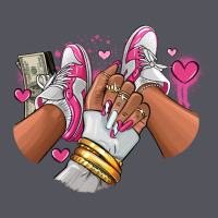 Pink And White Sneaker Girl Vintage Hoodie | Teevron