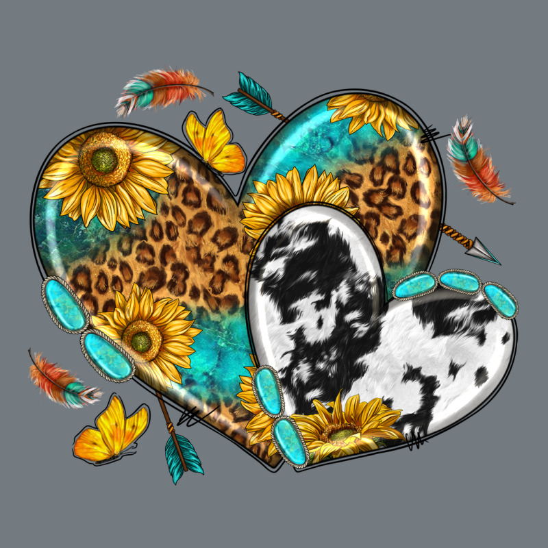Cowhide Leopard Hearts Heavyweight Sweatshirt by texasbilliewilder | Teevron