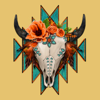 Aztec Turquoise Bull Skull Premium Sweatshirt | Teevron