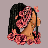 Pink Roses Afro Woman Vintage Hoodie | Teevron