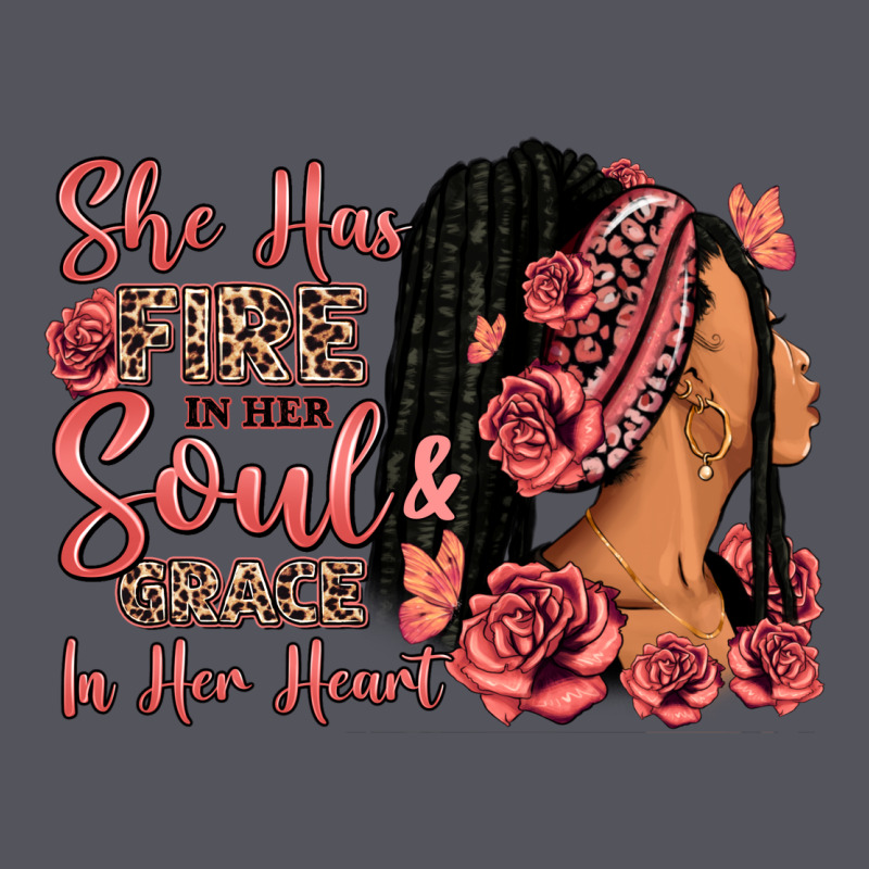She Has Fire In Her Soul Afro Woman Vintage Hoodie by RanaPortraitStore | Teevron