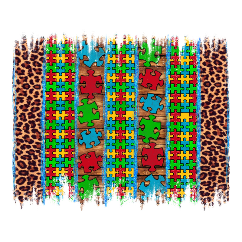 Autism Awareness Leopard Puzzle Brush Stroke Premium Tee by Artiststas | Teevron