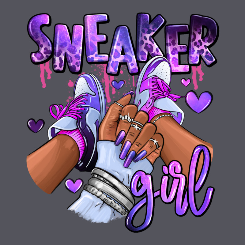 Purple Galaxy Sneaker Girl Vintage Hoodie by RanaPortraitStore | Teevron