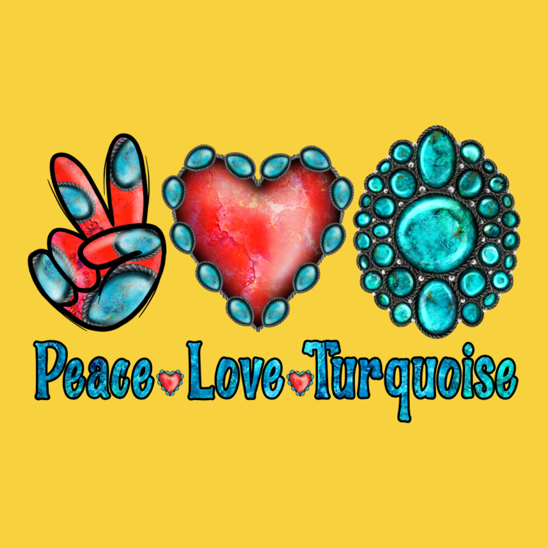 Peace Love Turquoise Premium Sweatshirt by Jasminsmagicworld | Teevron