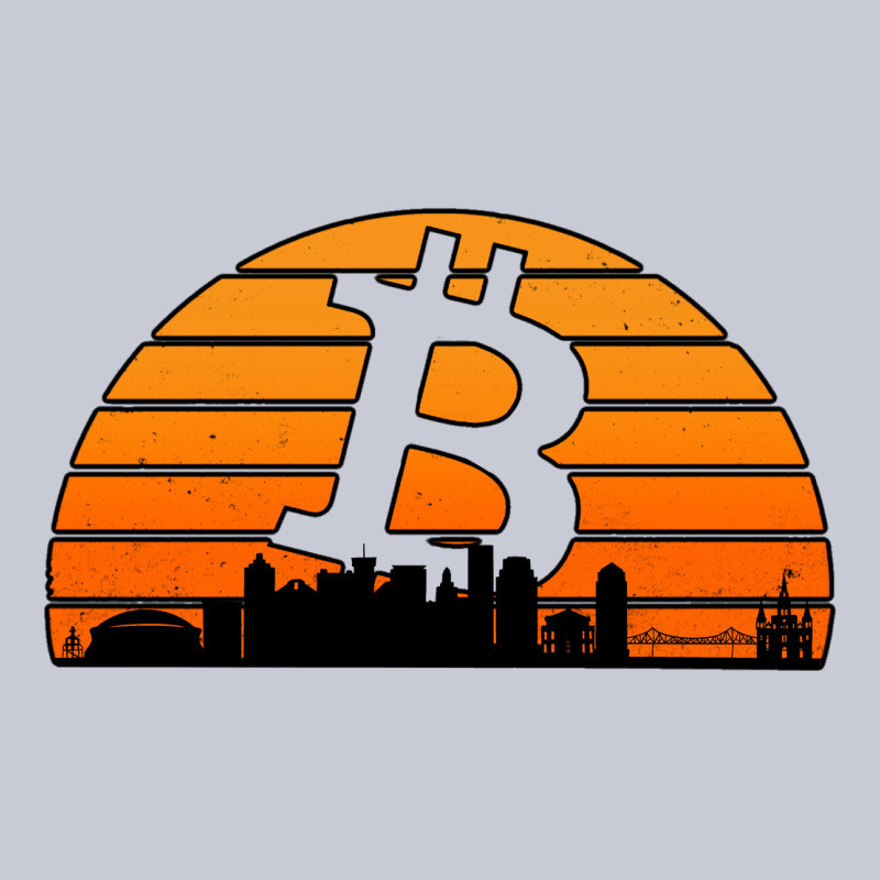 Bitcoin New Orleans Retro Sunset Heavyweight Hoodie by Jasminsmagicworld | Teevron