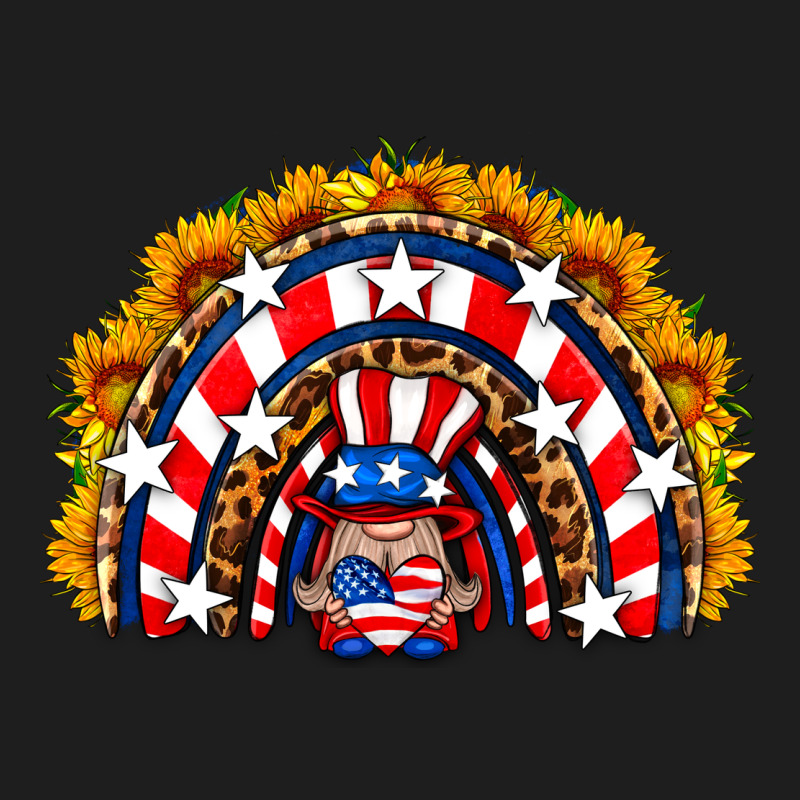 Usa Gnome Sunflower Rainbow Classic Tee by HRA Design Shop | Teevron