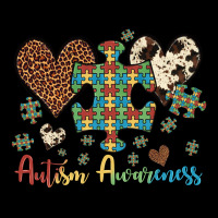 Autism Awareness Leopard Cowhide Herts Puzzle Premium Tee | Teevron