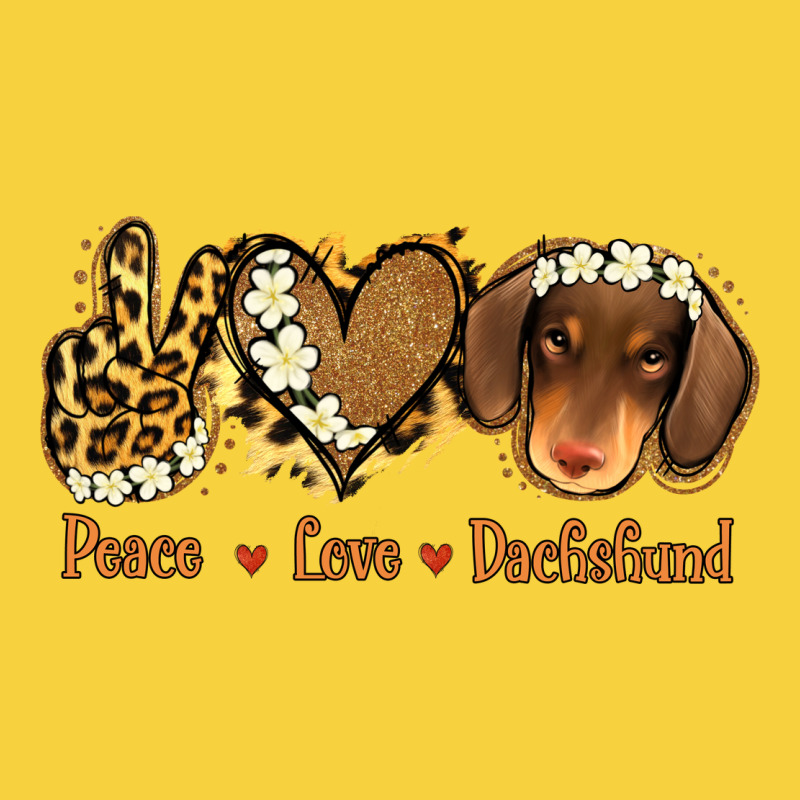 Peace Love Dachshund Premium Sweatshirt by Jasminsmagicworld | Teevron