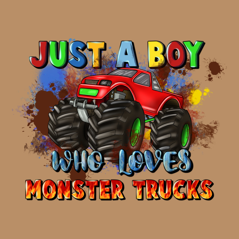 Just A Boy Who Loves Monster Trucks Vintage Hoodie by JahusDesignShop | Teevron