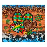 autism awareness hearts leopard cowhide | Teevron
