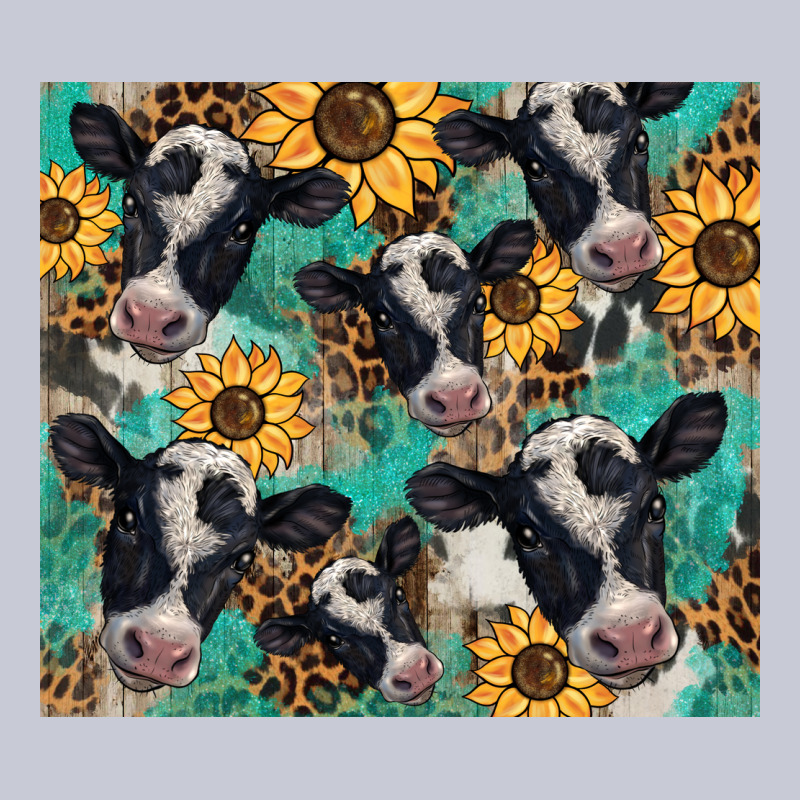 Western Leopard Sunflower Black And White  Cow Heavyweight Hoodie by BarkalooDesign | Teevron