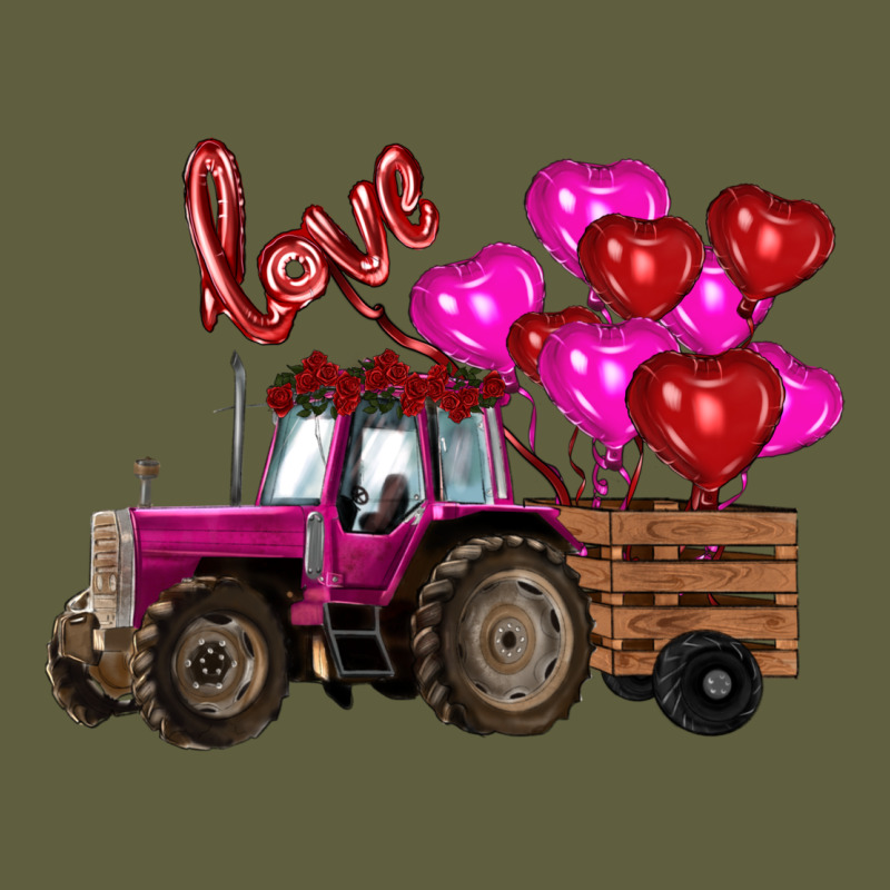 Valentine's Day Pink Tractor With Pin Heart Balloons Vintage Tee by RanaPortraitStore | Teevron