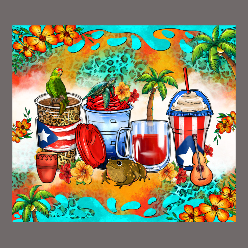 Puerto Rico Coffee Cups Urban Heavy Tee by Zillion Design Studio | Teevron