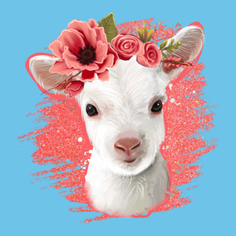 Floral Baby Goat Premium Sweatshirt by Jasminsmagicworld | Teevron