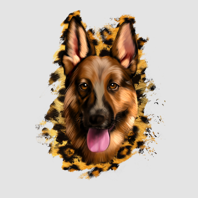 German Shepherd Leopard Background Premium Sweatshirt by Jasminsmagicworld | Teevron