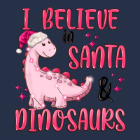 I Believe In Santa & Dinosaurs Pink Premium Hoodie | Teevron