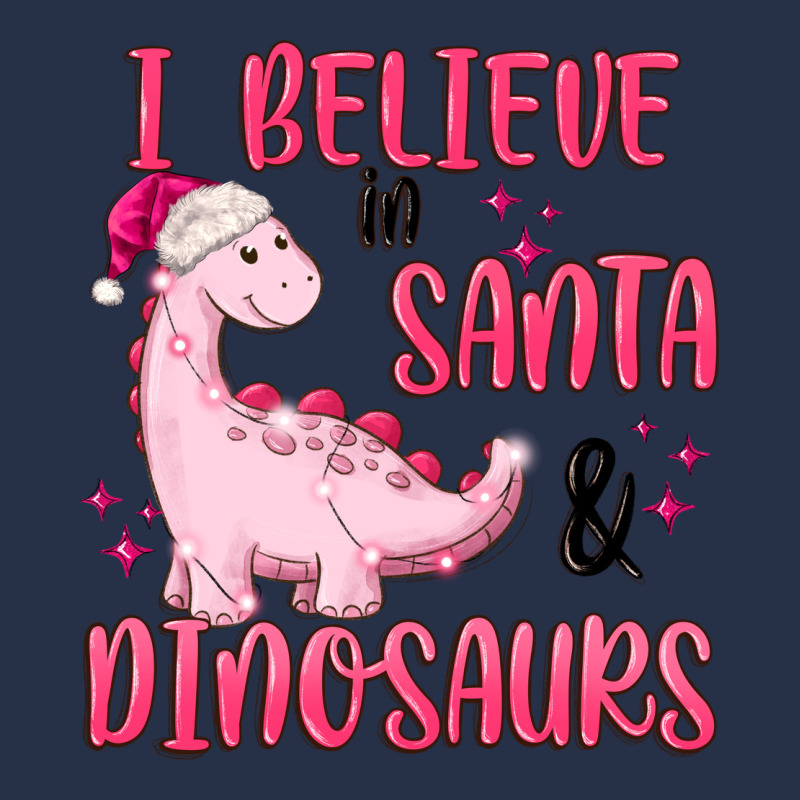 I Believe In Santa & Dinosaurs Pink Premium Hoodie by MaliasSmallBusiness | Teevron