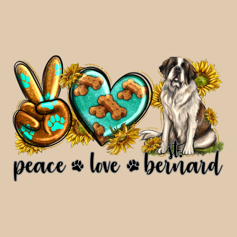 Peace Love St. Bernard Heavyweight Sweatshirt by texasbilliewilder | Teevron
